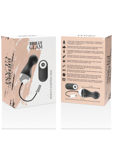 Brilly Glam - Ian Estimulador Control Remoto: 10 Vibraciones, Silicona Suave y Diseño Elegante