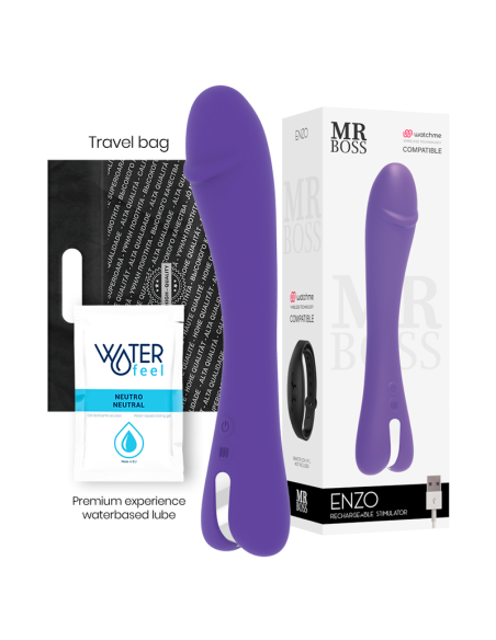 Mr. Boss - Enzo Vibrador: Placer Potente, 10 Modos, Compatible con Tecnología Watchme