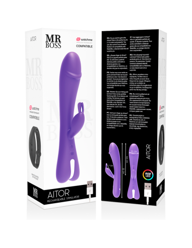 MR BOSS AITOR RABBIT - Estimulador Clitoriano y Vaginal compatible con Watchme | 10 Patrones de Vibración | Resistente al Agua