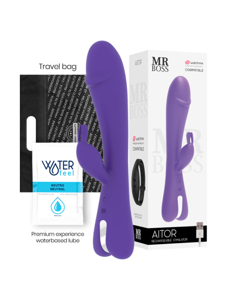 MR BOSS AITOR RABBIT - Estimulador Clitoriano y Vaginal compatible con Watchme | 10 Patrones de Vibración | Resistente al Agua