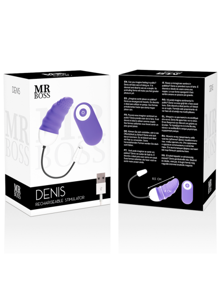 MR BOSS - Denis Huevo Control Remoto: 10 Vibraciones, Estimulación del Punto G y Diseño Elegante