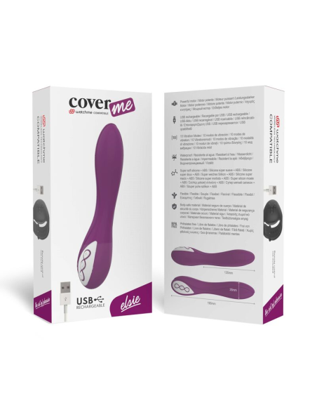 COVERME ELSIE: Vibrador Ergonómico Silicona Médica con Tecnología Watchme - Intensidad y Placer Asegurados