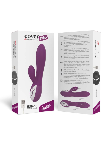 COVERME - Taylor: Vibrador Silicona Clítoris & Punto G con Tecnología Wireless Watchme