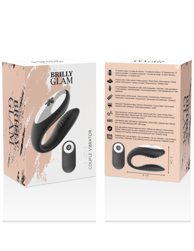 BRILLY GLAM - Vibrador para parejas con control remoto y 10 modos de vibración | We Love