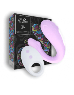 MIA - RIN Control Remoto para Parejas: Vibrador Silicona U, 10 Modos de Estimulación, Resistente al Agua