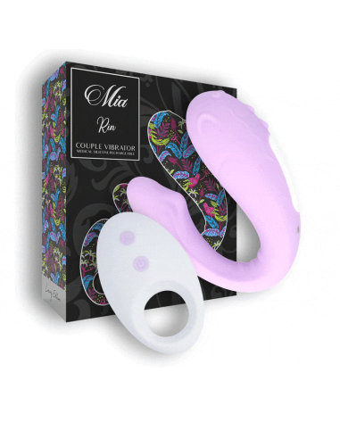 MIA - RIN Control Remoto para Parejas: Vibrador Silicona U, 10 Modos de Estimulación, Resistente al Agua