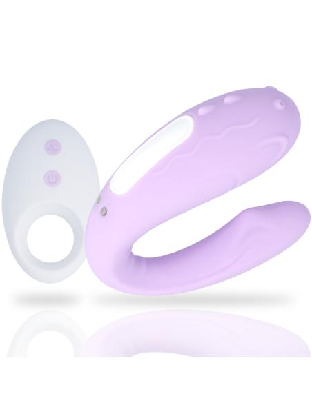 MIA - RIN Control Remoto para Parejas: Vibrador Silicona U, 10 Modos de Estimulación, Resistente al Agua