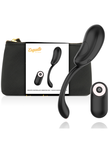 Coquette Chic Desire - Huevo Control Remoto Recargable Negro/Gold | Placer Elegante y Discreto