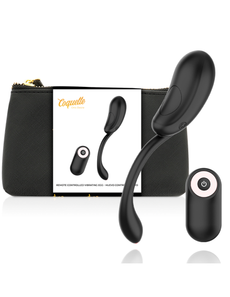Coquette Chic Desire - Huevo Control Remoto Recargable Negro/Gold | Placer Elegante y Discreto