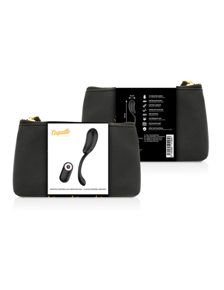 Coquette Chic Desire - Huevo Control Remoto Recargable Negro/Gold | Placer Elegante y Discreto