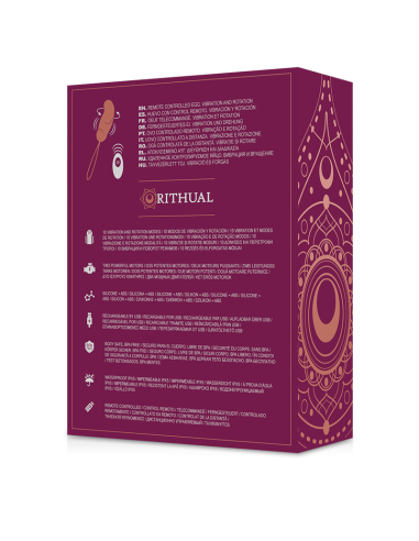 RITHUAL - Huevo Control Remoto con Rotación y Vibración | Disfruta de Nuevas Experiencias Sensuales