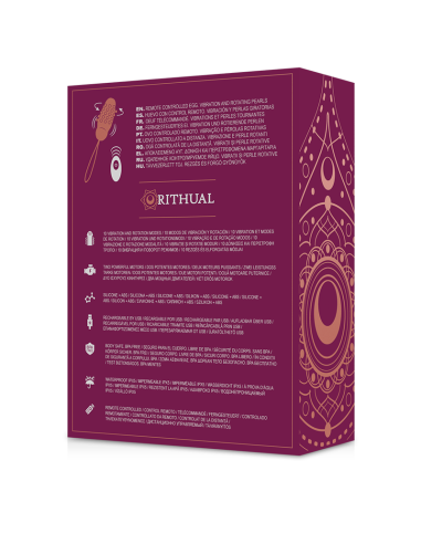RITHUAL - Huevo Control Remoto con Rotación de Perlas y Vibración | Placer Intensivo y Creatividad Sexual