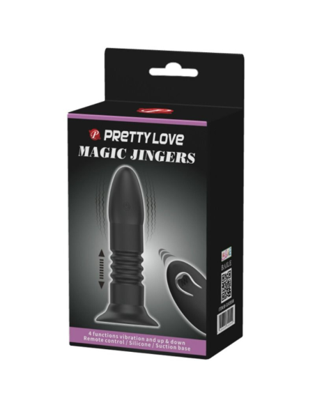 Pretty Love - Plug Anal Magic Jinger: Vibración, Subida y Bajada, Control Remoto y Ventosa Fuerte