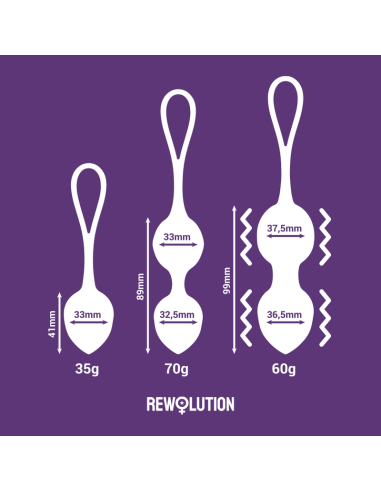 REWOLUTION - REWOBEADS Bolas Vibradoras Control Remoto | SexPlace.MX