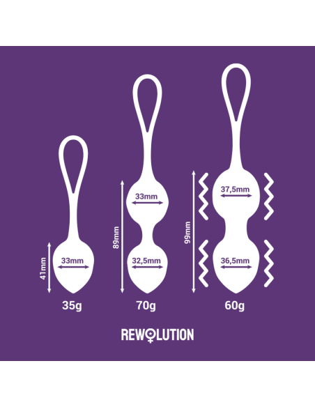 REWOLUTION - REWOBEADS Bolas Vibradoras Control Remoto | SexPlace.MX