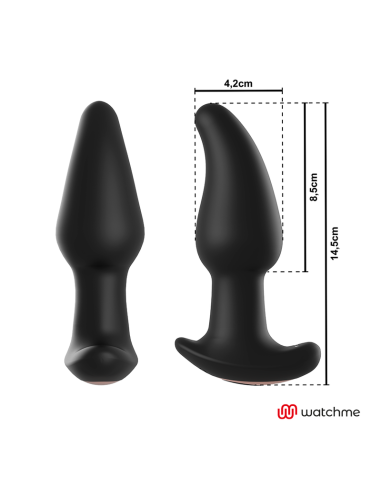 ANBIGUO - WATCHME Control Remoto Plug Anal Vibrador Amadeus con Rotación de Perlas | Placer Sin Límites