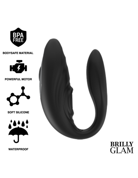 Brilly Glam - Vibrador Dual para Parejas con Control Remoto | 7 Modos de Vibración y Pulsación