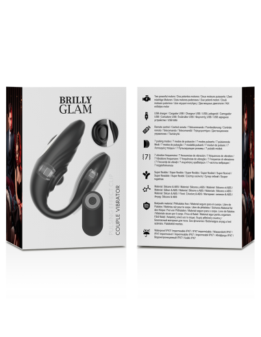 Brilly Glam - Vibrador Dual para Parejas con Control Remoto | 7 Modos de Vibración y Pulsación