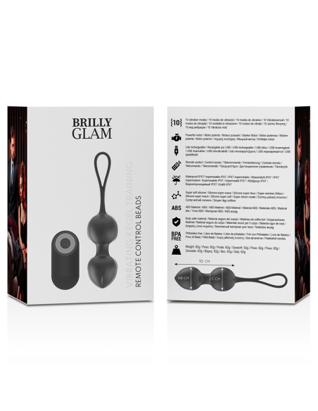 BRILLY GLAM - Bolas Kegel Vibradoras con Control Remoto | Fortalece tu Suelo Pélvico y Disfruta en Pareja