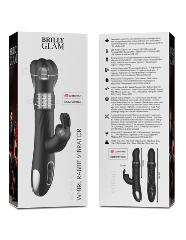 Brilly Glam Moebius Rabbit Vibrator y Rotator - Estímulo del Punto G y Clítoris, Compatible con Tecnología Watchme