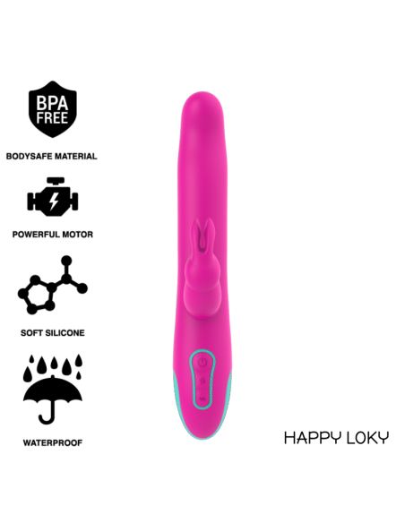 Happy Loky Pluto Rabbit Vibrator & Rotator - Innovador Juguete Sexual con Control Remoto y Estimulación Dual