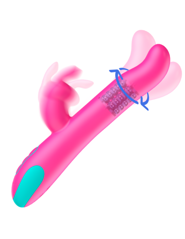 Happy Loky Pluto Rabbit Vibrator & Rotator - Innovador Juguete Sexual con Control Remoto y Estimulación Dual