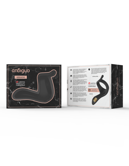 ANBIGUO - ARKADIO: Estimulador Glande & Perineo con Tecnología Watchme - 8 Modos de Vibración, Impermeable y Silicone Suave