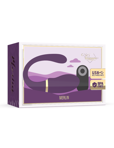 Treasure Merlin: Vibrador Doble para Parejas con Control Remoto - 10 Modos de Placer y Silicona 100% Segura