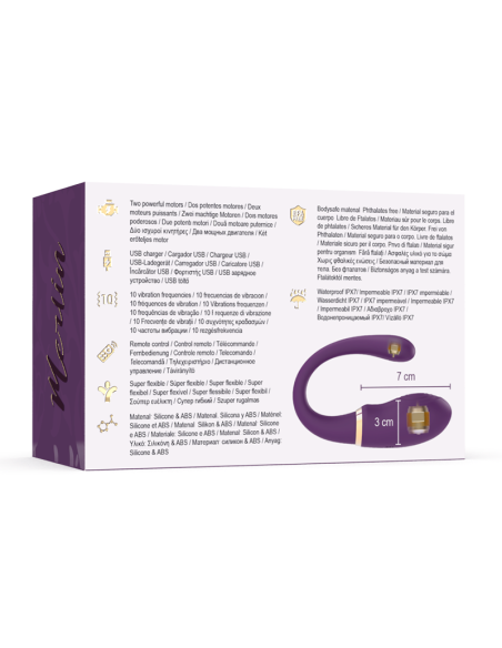 Treasure Merlin: Vibrador Doble para Parejas con Control Remoto - 10 Modos de Placer y Silicona 100% Segura