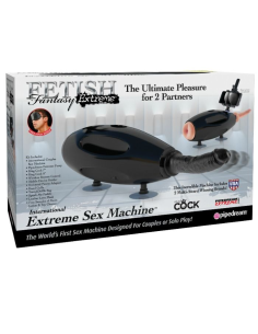 FETISH FANTASY EXTREME - Máquina Sexual Internacional Portátil con Adaptador Universal y Accesorios Incluidos
