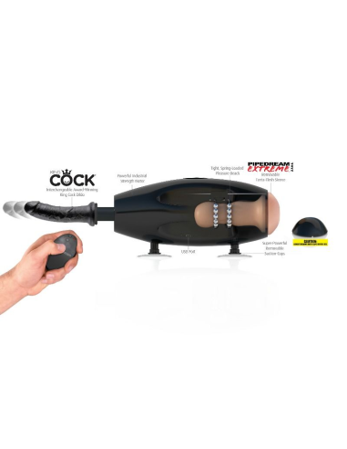 FETISH FANTASY EXTREME - Máquina Sexual Internacional Portátil con Adaptador Universal y Accesorios Incluidos