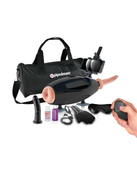 FETISH FANTASY EXTREME - Máquina Sexual Internacional Portátil con Adaptador Universal y Accesorios Incluidos