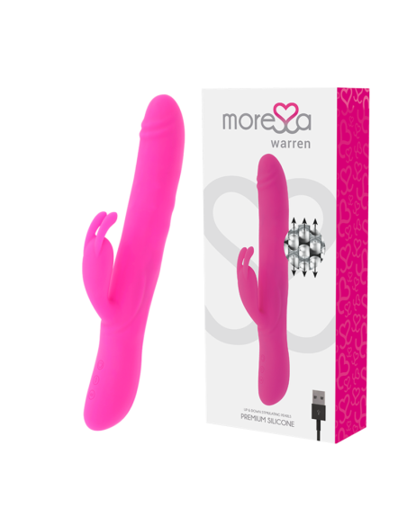 MORESSA - Warren: Vibrador Oscilante de Silicona Premium con 7 Modos de Vibración y Estimulador Clitorial