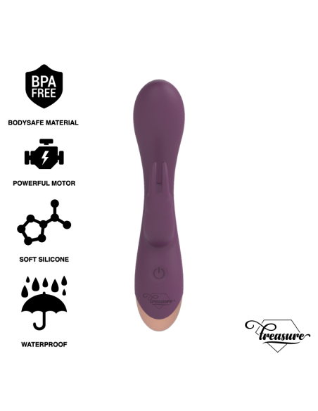TREASURE - Vibrador Laurence Rabbit con Tecnología Watchme Wireless: Placer Personalizado e Inalámbrico