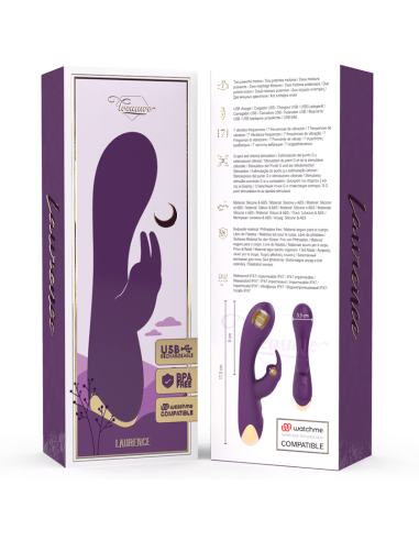 TREASURE - Vibrador Laurence Rabbit con Tecnología Watchme Wireless: Placer Personalizado e Inalámbrico