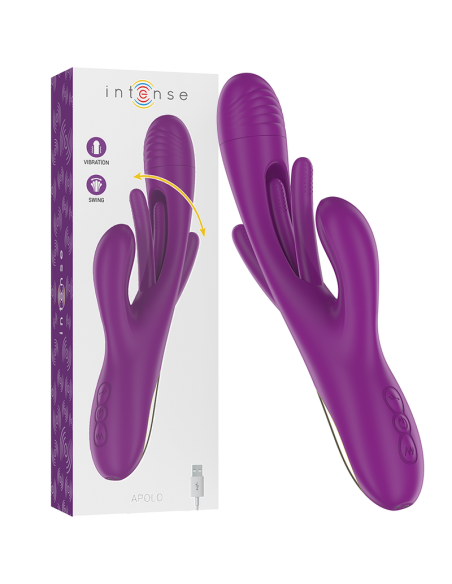 INTENSE - APOLO Vibrador Con Lengua Oscilante Morado | SexPlace.MX