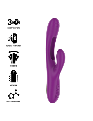 INTENSE - APOLO Vibrador Con Lengua Oscilante Morado | SexPlace.MX