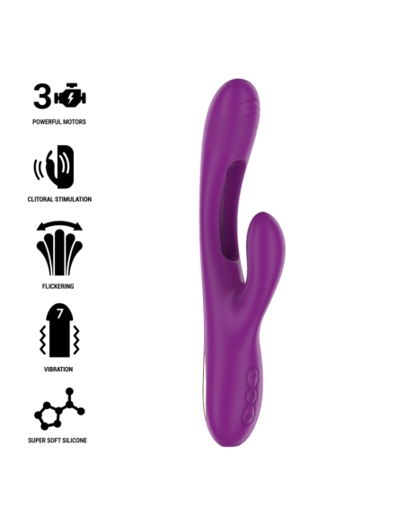 INTENSE - APOLO Vibrador Con Lengua Oscilante Morado | SexPlace.MX