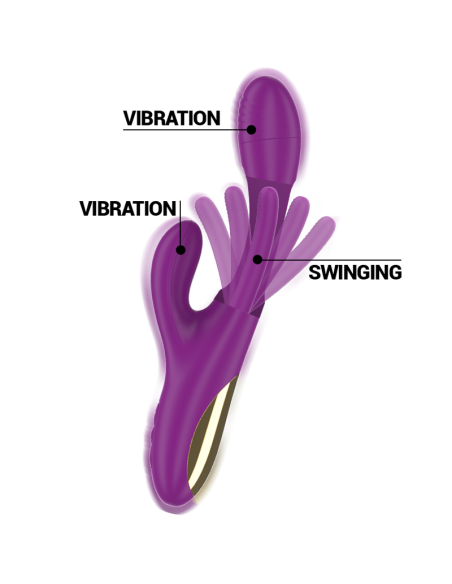 INTENSE - APOLO Vibrador Con Lengua Oscilante Morado | SexPlace.MX
