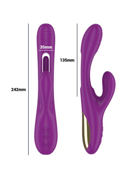 INTENSE - APOLO Vibrador Con Lengua Oscilante Morado | SexPlace.MX