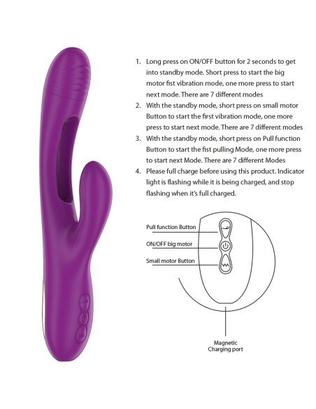 INTENSE - APOLO Vibrador Con Lengua Oscilante Morado | SexPlace.MX