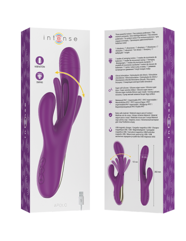 INTENSE - APOLO Vibrador Con Lengua Oscilante Morado | SexPlace.MX