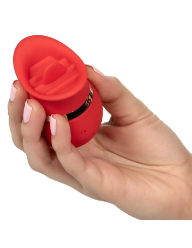 CALEXOTICS French Kiss Sweet Talker - Masajeador Compacto para Placer Orgásmico con 12 Funciones de Vibración