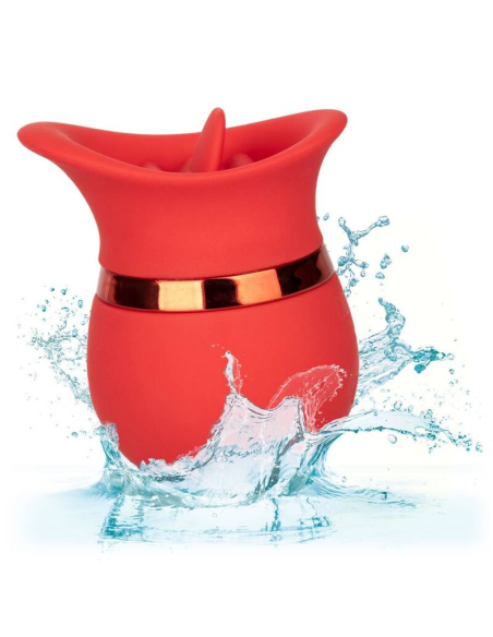 CALEXOTICS French Kiss Sweet Talker - Masajeador Compacto para Placer Orgásmico con 12 Funciones de Vibración