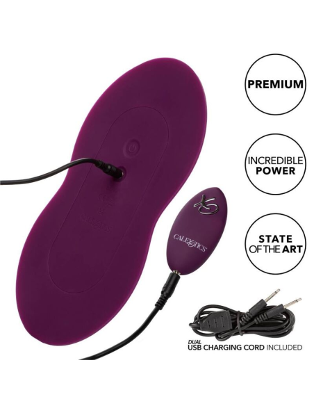 CALEXOTICS Remote Control Dual Rider - Masajeador Dual de Vibración Intensa, Impermeable y Recargable