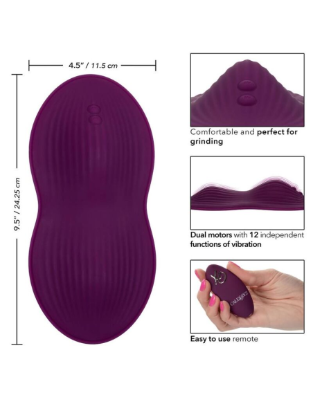 CALEXOTICS Remote Control Dual Rider - Masajeador Dual de Vibración Intensa, Impermeable y Recargable