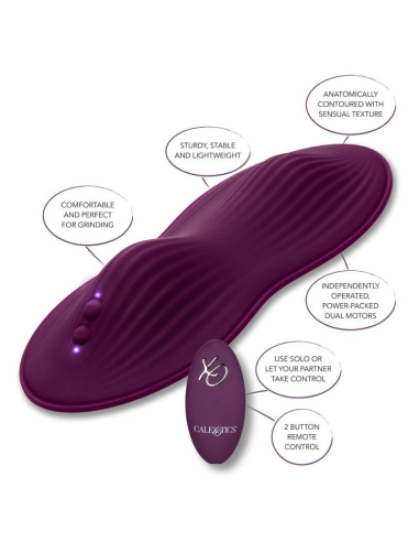 CALEXOTICS Remote Control Dual Rider - Masajeador Dual de Vibración Intensa, Impermeable y Recargable