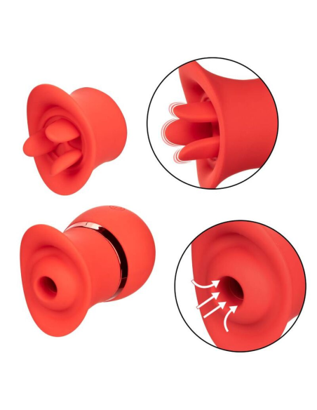 CALEXOTICS French Kiss Suck & Play Set - Doble Placer con 12 Funciones de Vibración y Succión