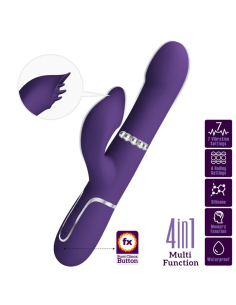 PRETTY LOVE - ZALIN Vibrador Conejito Perlas 4 En 1 | SexPlace.MX
