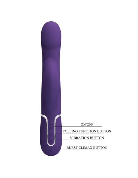 PRETTY LOVE - ZALIN Vibrador Conejito Perlas 4 En 1 | SexPlace.MX